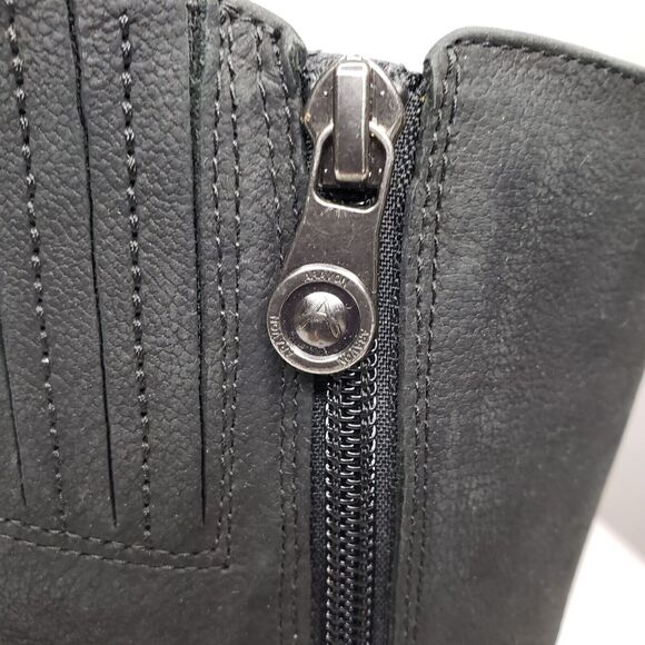 Aravon Womens Fairlee Black Leather Mid Winter Wedge Boots Waterproof Size 8 US - Picture 9 of 16